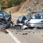 Estado en el que quedaron los dos vehículos tras el siniestro.