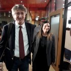 El secretario general del PSOECyL, Carlos Martínez, y la vicesecretaria general, Nuria Rubio, en una imagen de archivo.