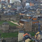Vista aérea del Castillo de los Templarios de Ponferrada.