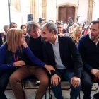 Carlos Martínez, José Luis Rodríguez Zapatero y Óscar Puente este sábado en Salamanca
