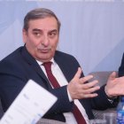 José Luis Sanz Merino, consejero de Movilidad y Transformación Digital, durante una intervención en el club de prensa "Innovación normativa y digitalización: claves para el futuro del transporte en Castilla y León" de El Mundo.