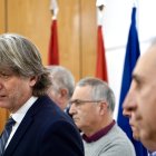 Carlos Martínez, en su comparecencia tras la reunión con las Opas.