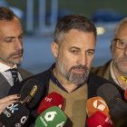 Santiago Abascal junto a Carlos Pollán, en el acto de presentación de candidatos en Ávila.