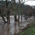 Aumento del caudal del río Sil a su paso por Ponferrada.