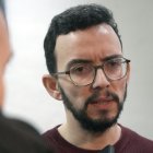 El candidato de Podemos-Alianza Verde a la Presidencia de la Junta, Miguel Ángel Llamas