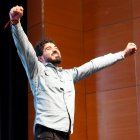 Alvise Pérez en un acto electoral de Se Acabó La Fiesta este domingo en Valladolid