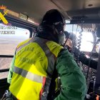 Helicóptero del operativo de búsqueda que ha encontrado a la desaparecida.