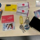 Efectos que el ladrón olvidó junto a las taquillas
