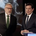 Carlos Pollán y Alfonso Fernández Mañueco en el segundo debate televisivo del 15-M.