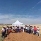 Visita a los campos de ensayo de UPA, el lunes pasado, en la localidad burgalesa de Castrillo de Solarana.