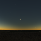 Recreación de Astroval de como se verá el eclipse total de sol en Tiedra