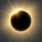 Foto de un eclipse en una imagen de archivo