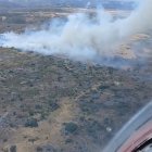Vista aérea del incendio de Villalcampo (Zamora).