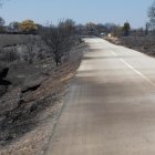 Tierra quemada por un incendio forestal, a 31 de julio de 2026, en Fornillos de Fermoselle, Zamora.