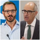 Javier Maroto y Javier Iglesias en sendas imágenes de archivo