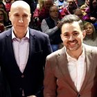José Antonio Diez y Diego Moreno, en una imagen de archivo durante las primarias a la secretaría general del PSOE de León en 2025.
