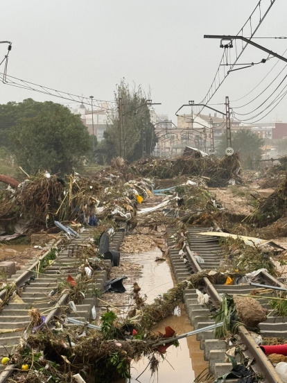 Imagen de los estragos causados por la DANA en Valencia.