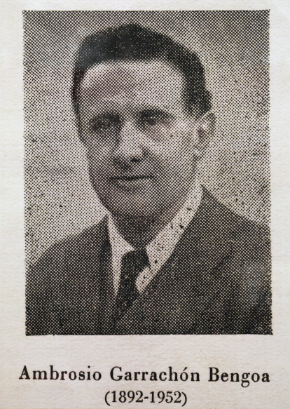 Rerato del letrista del himno, Ambrosio Garrachón, en la exposición sobre el centenario del Himno de Palencia