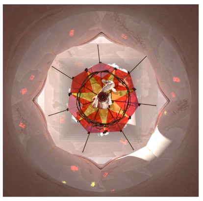 El artista Gonzalo Borondo diseña su propuesta del Agnus Dei para coronar la Torre de Jesucristo de la Sagrada Familia.