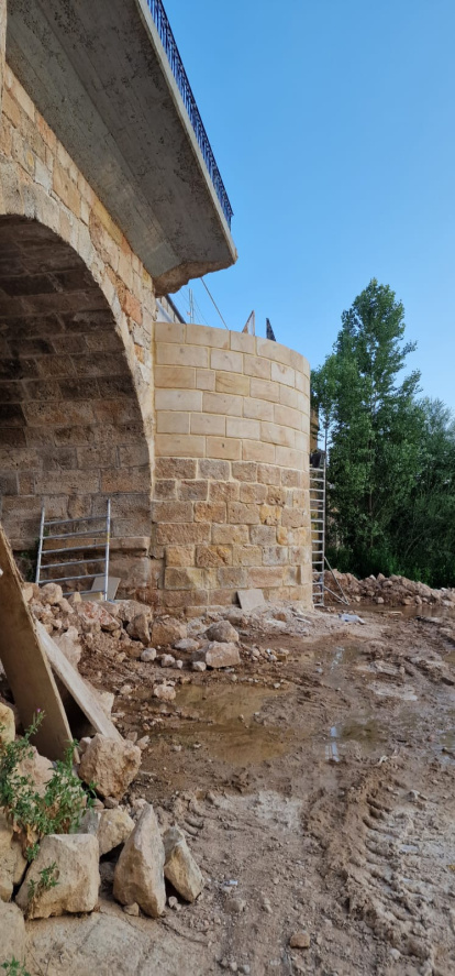 Obras en puente de San Esteban de Gormaz en Soria.