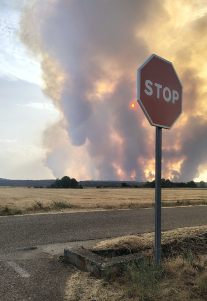 Efectos del incendio de Molezuelas.