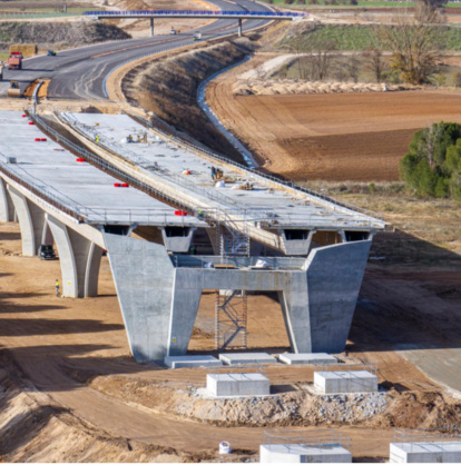 Estado de las obras en el viaducto del Duero.