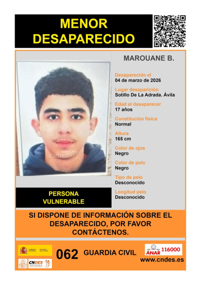 Cartel difundido por las autoridades.