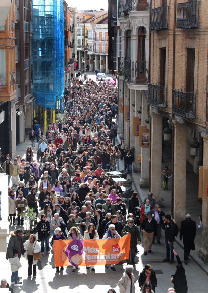 Manifestación del 8M en Palencia.