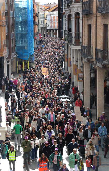 Manifestación del 8M en Palencia.