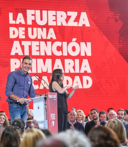 Un momento del mitin de Pedro Sánchez en Burgos.