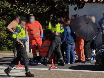 Un motorista fallecido en un accidente en la carretera CL-512 en Aldeatejada (Salamanca)
